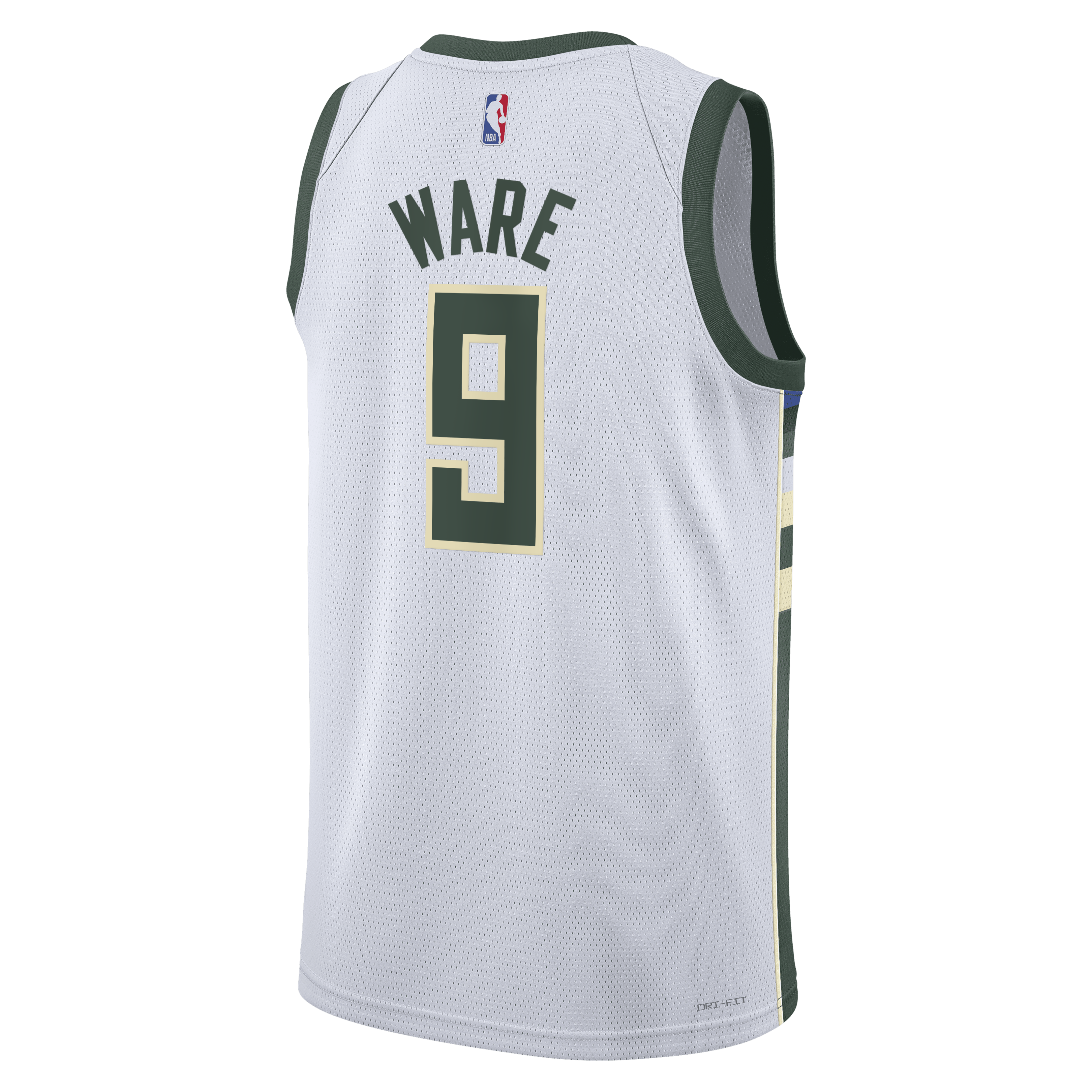 Milwaukee Bucks Nike Association Edition Swingman Jersey - White - Kel'el Ware - Unisex NBA Team Jersey Basketball Fan Apparel