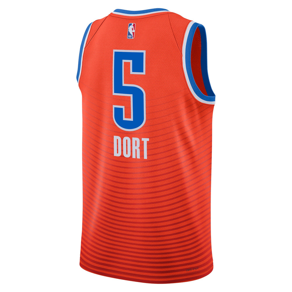 Oklahoma City Thunder Jordan Statement Edition Swingman Jersey - Orange - Luguentz Dort - Unisex NBA Team Jersey Basketball Fan Apparel