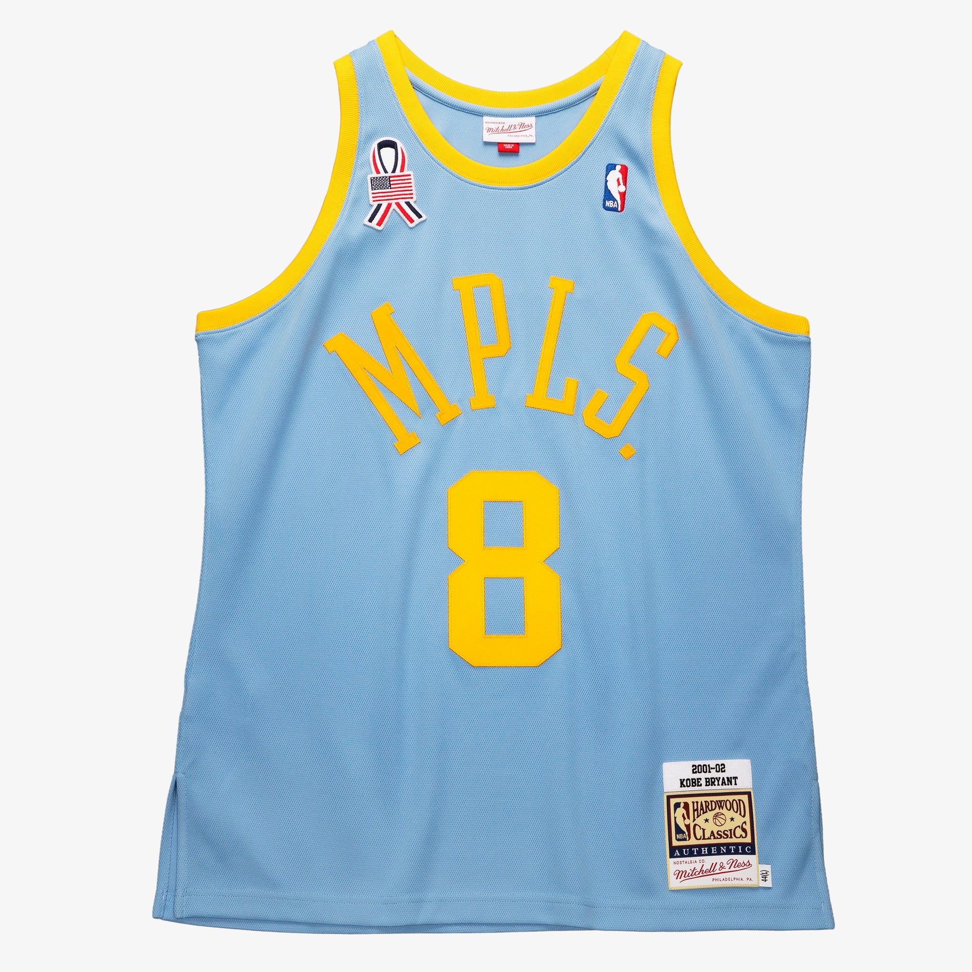 Los Angeles Lakers Mitchell & Ness Kobe Bryant 2001/02 Hardwood Classics Authentic Player Jersey - Powder Blue - Men's NBA Team Jersey Basketball Fan