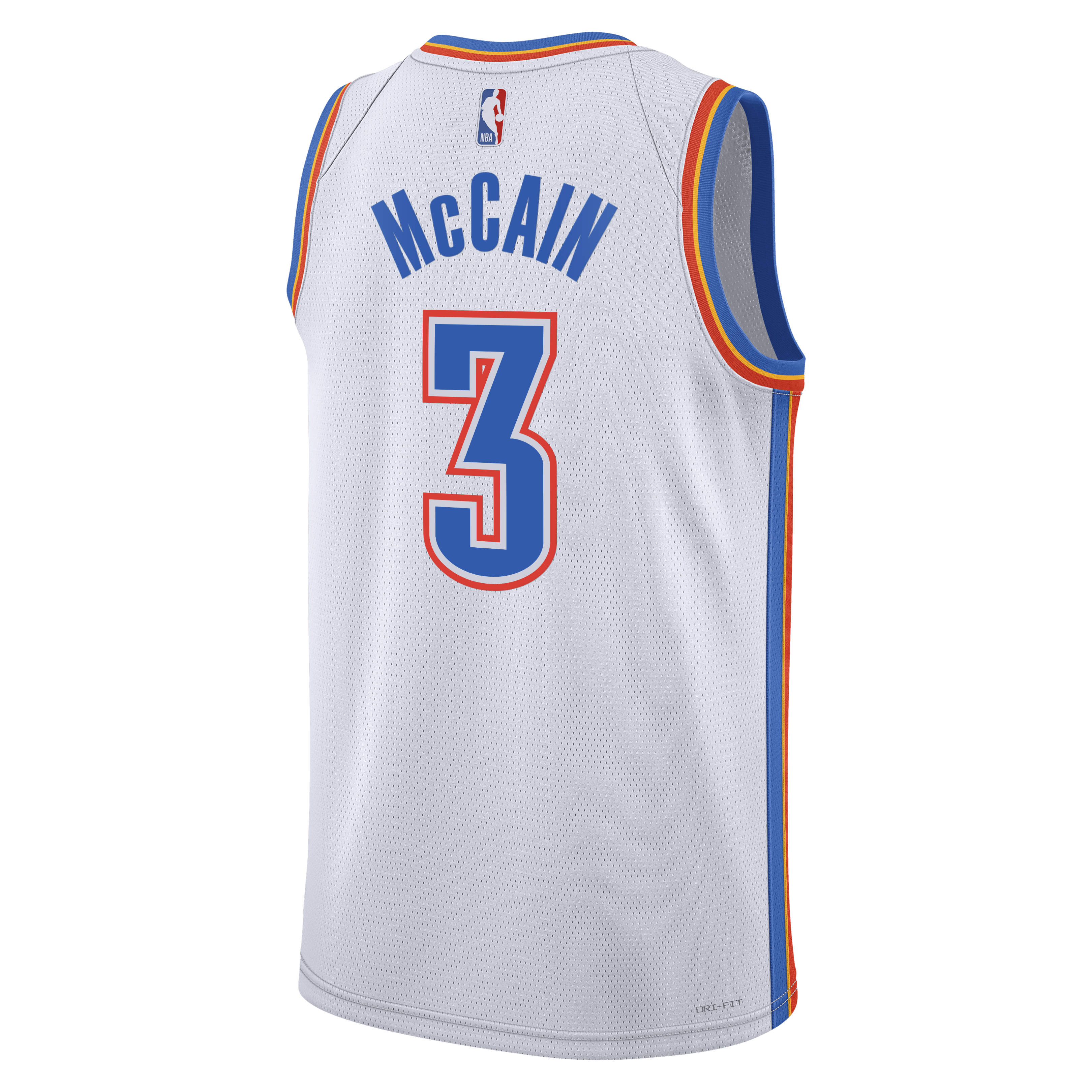 Oklahoma City Thunder Nike Association Edition Swingman Jersey - White - Jared McCain - Unisex NBA Team Jersey Basketball Fan Apparel