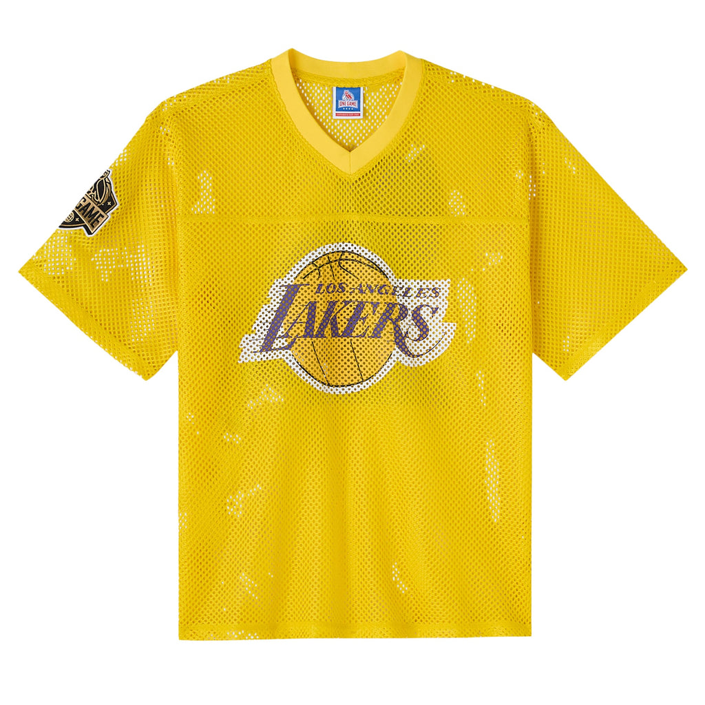 Los Angeles Lakers X OVO Mesh Football Jersey - Men's NBA Team Jersey Basketball Fan Apparel