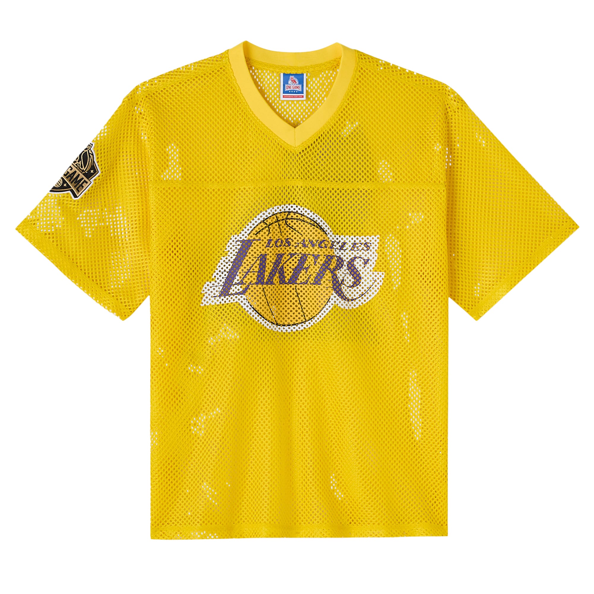 Los Angeles Lakers X OVO Mesh Football Jersey - Men's NBA Team Jersey Basketball Fan Apparel