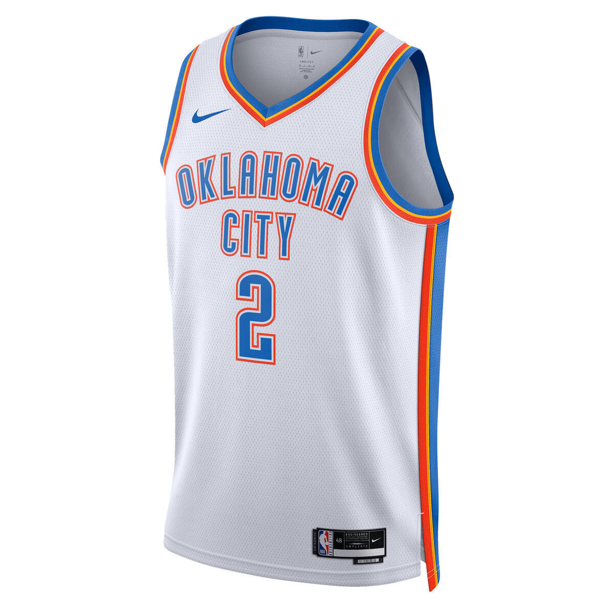 Oklahoma City Thunder Nike Association Swingman Jersey - Gilgeous-Alexander - Unisex NBA Team Jersey Basketball Fan Apparel