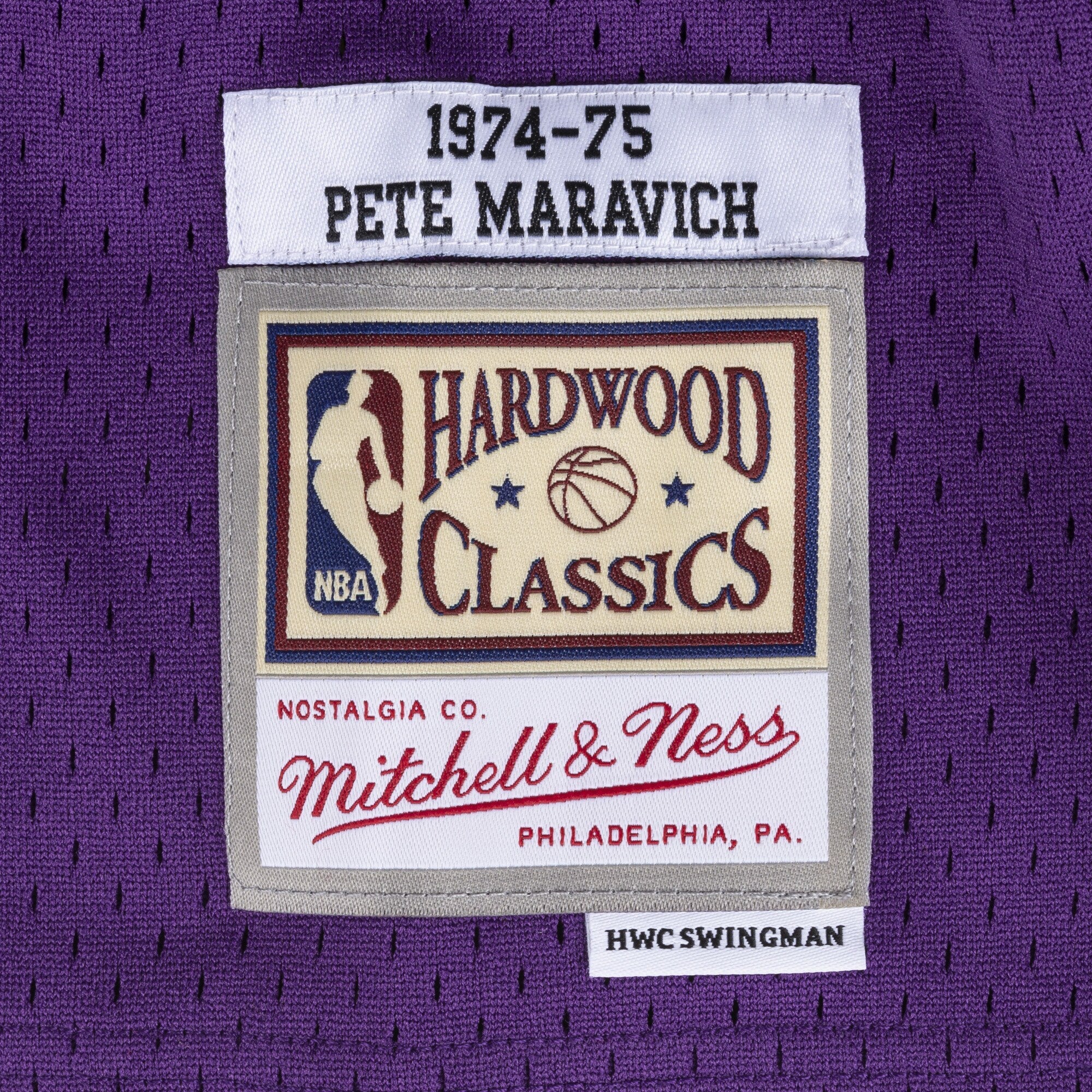 New Orleans Jazz Mitchell & Ness Pete Maravich 1974 Swingman Road Authentic Jersey - Purple NBA Team Jersey Basketball Fan Apparel