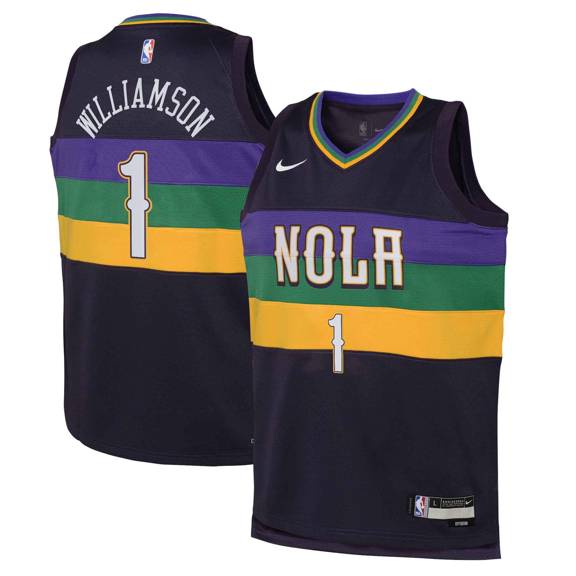 New Orleans Pelicans Nike City Edition Swingman Jersey 22 - Purple - Zion Williamson - Youth NBA Team Jersey Basketball Fan Apparel
