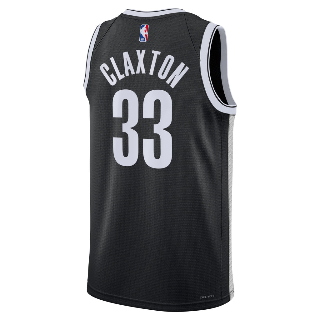 Brooklyn Nets Nike Icon Edition Swingman Jersey - Black - Nic Claxton - Unisex NBA Team Jersey Basketball Fan Apparel