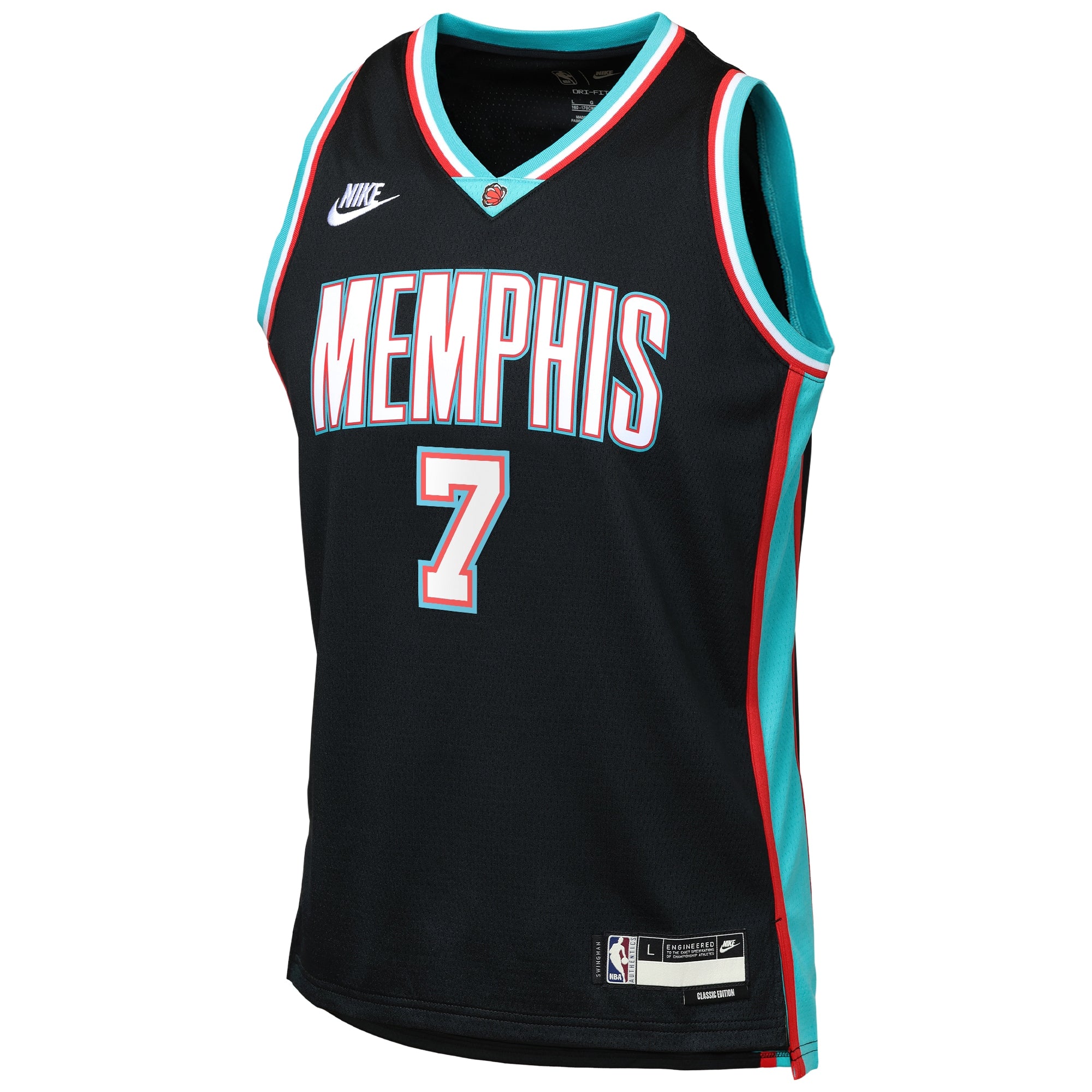 Memphis Grizzlies Nike Classic Edition Jersey - Black - Santi Aldama - Youth NBA Team Jersey Basketball Fan Apparel