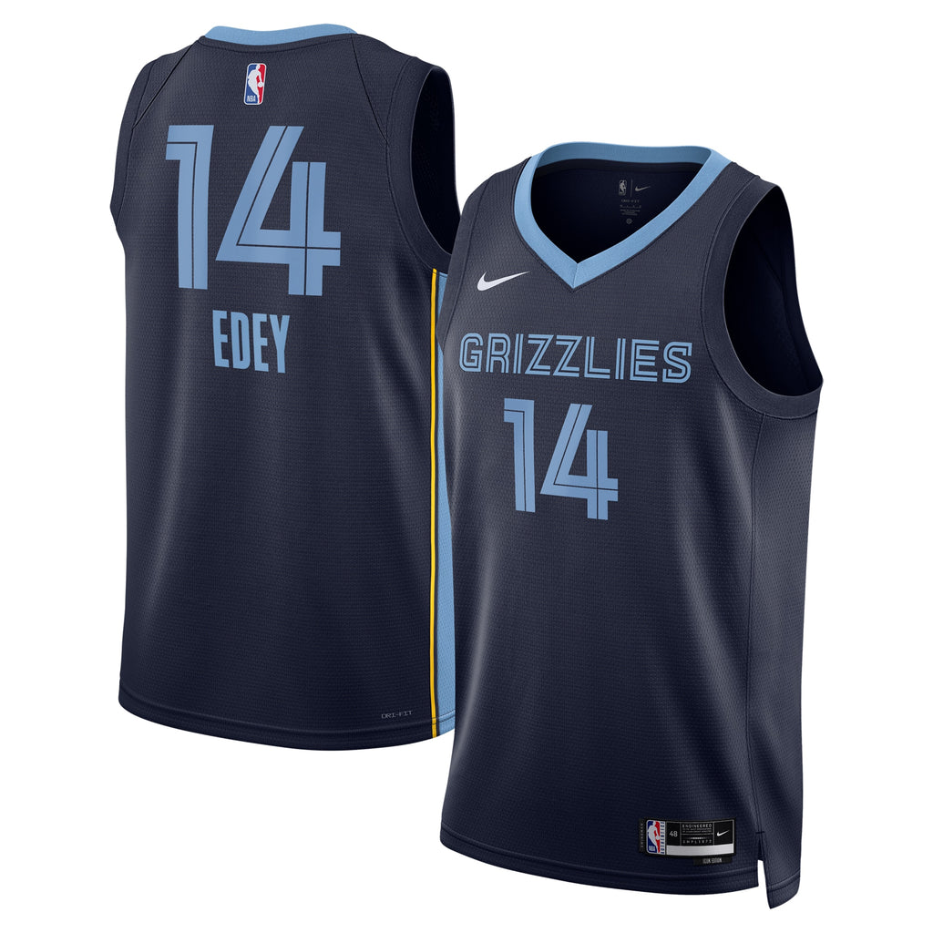 Memphis Grizzlies Nike Icon Swingman Jersey - Navy - Zach Edey - Unisex NBA Team Jersey Basketball Fan Apparel