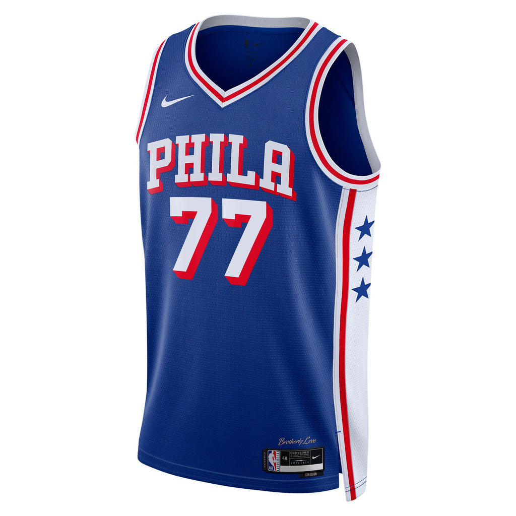 Philadelphia 76ers Nike Icon Edition Swingman Jersey - Royal - VJ Edgecombe - Youth NBA Team Jersey Basketball Fan Apparel