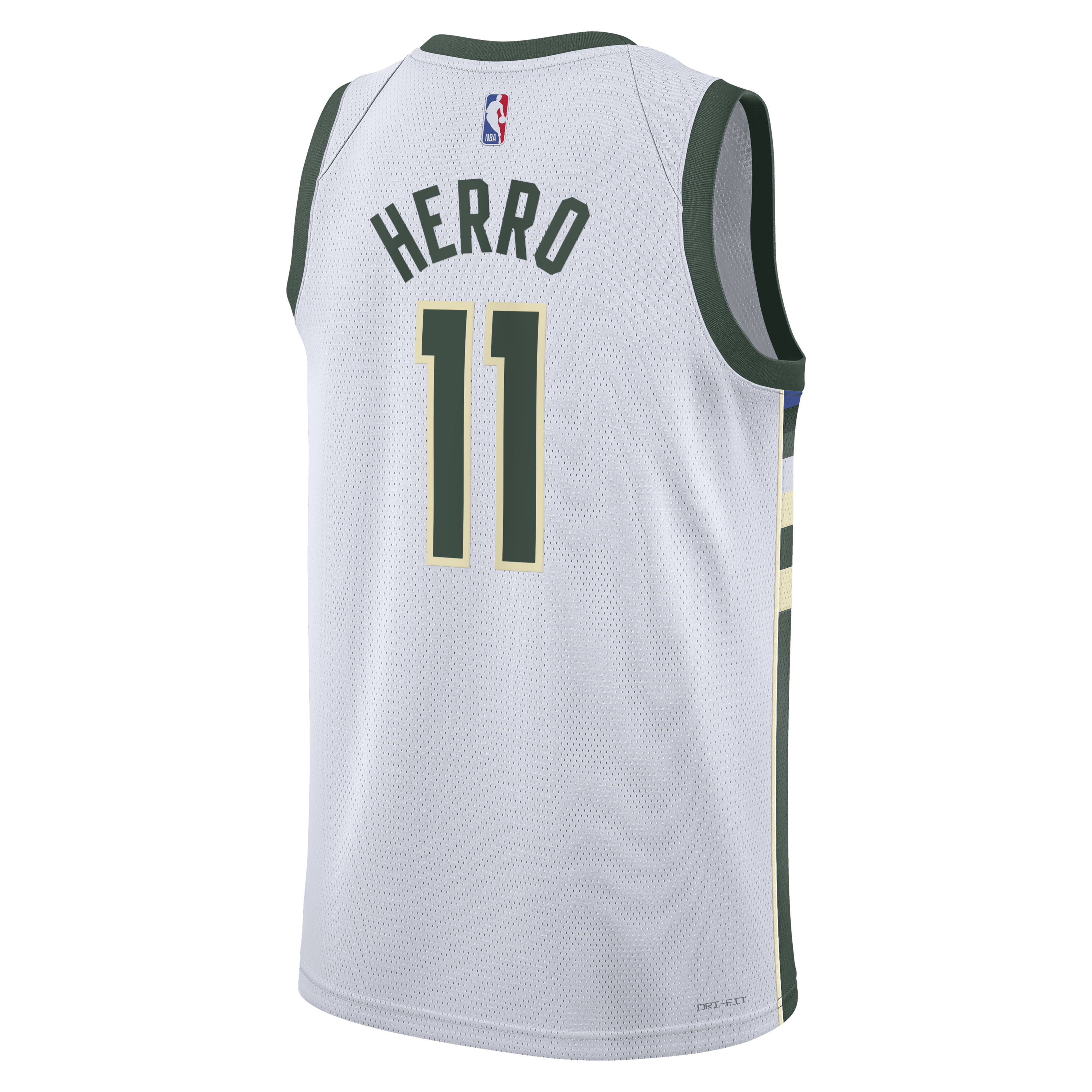 Milwaukee Bucks Association Edition Swingman Jersey - White - Tyler Herro - Unisex NBA Team Jersey Basketball Fan Apparel