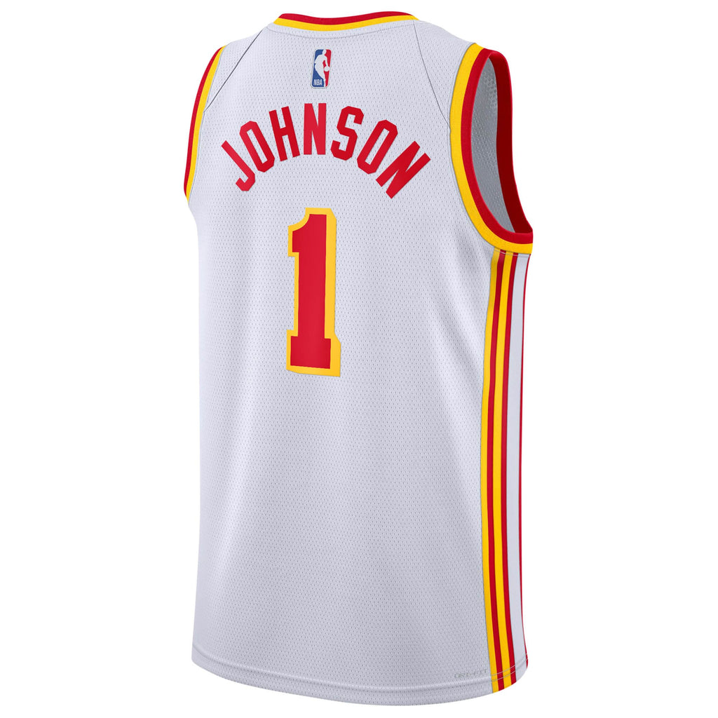 Atlanta Hawks Nike Association Edition Swingman Jersey - White - Jalen Johnson - Youth NBA Team Jersey Basketball Fan Apparel