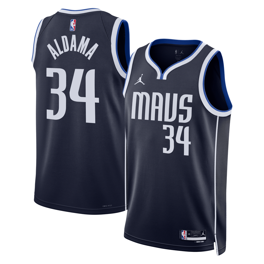 Dallas Mavericks Jordan Brand Statement Edition Swingman Jersey - Navy - Santi Aldama - Unisex NBA Team Jersey Basketball Fan Apparel