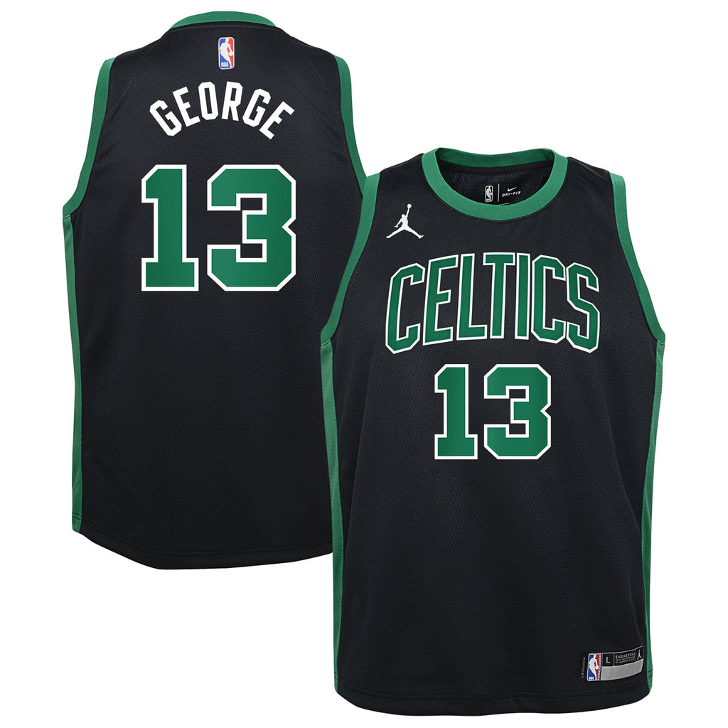 Boston Celtics Jordan Brand Statement Edition Swingman Jersey - Black - Paul George - Youth NBA Team Jersey Basketball Fan Apparel