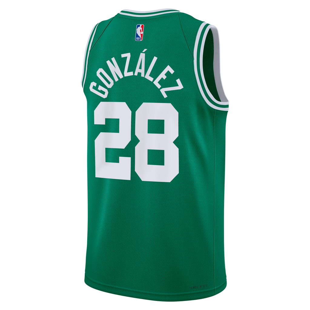 Boston Celtics Nike Icon Edition Swingman Jersey - Kelly Green - Hugo González - Unisex NBA Team Jersey Basketball Fan Apparel