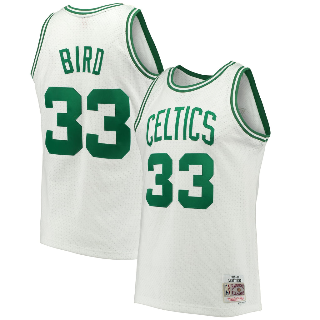 Boston Celtics Mitchell & Ness Larry Bird 1985-86 Hardwood Classics Swingman Jersey - Kelly Green - Men's NBA Team Jersey Basketball Fan Apparel