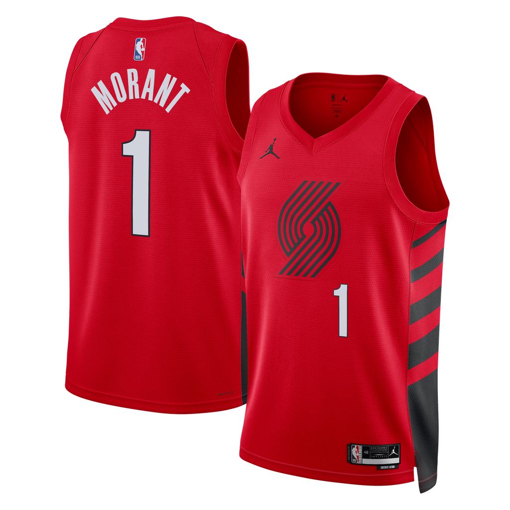 Portland Trail Blazers Jordan Brand Statement Edition Swingman Jersey - Red - Ja Morant - Unisex NBA Team Jersey Basketball Fan Apparel