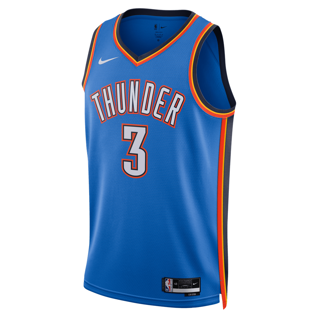 Oklahoma City Thunder Nike Icon Edition Swingman Jersey - Blue - Jared McCain - Unisex NBA Team Jersey Basketball Fan Apparel