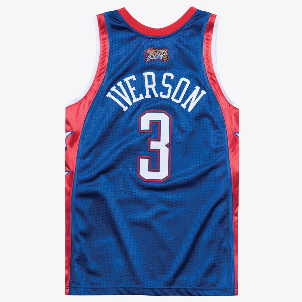 Mitchell & Ness NBA Allen Iverson 2004 All-Star Authentic Jersey - Royal - Men's NBA Team Jersey Basketball Fan Apparel