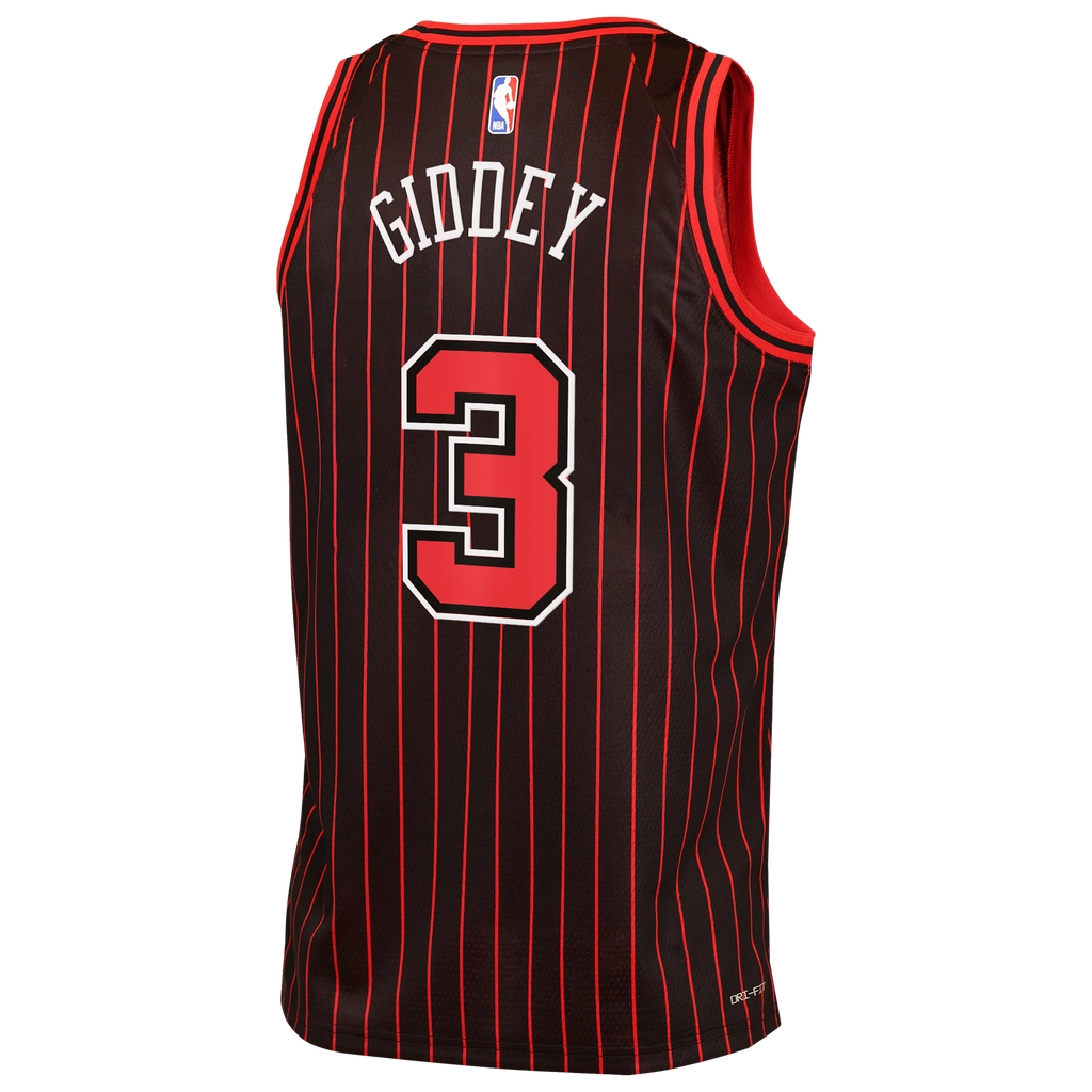 Chicago Bulls Jordan Brand Statement Edition Jersey - Black - Josh Giddey - Youth NBA Team Jersey Basketball Fan Apparel