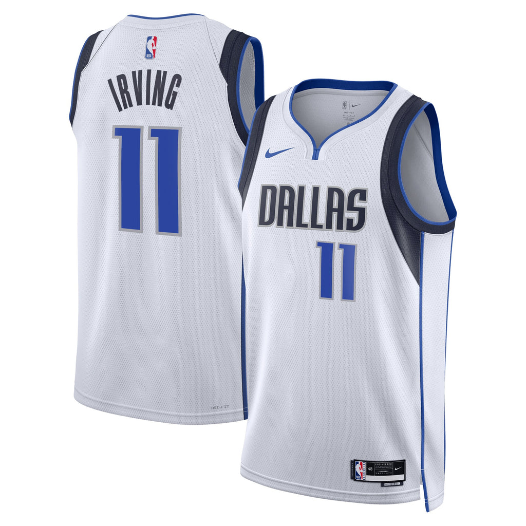 Dallas Mavericks Nike Association Edition Swingman Jersey - White - Kyrie Irving - Unisex NBA Team Jersey Basketball Fan Apparel