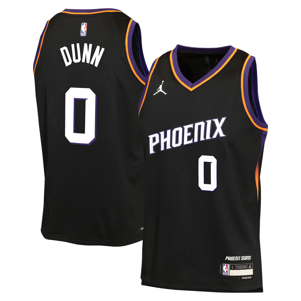 Phoenix Suns Jordan Brand Statement Edition Jersey - Black - Ryan Dunn - Youth NBA Team Jersey Basketball Fan Apparel
