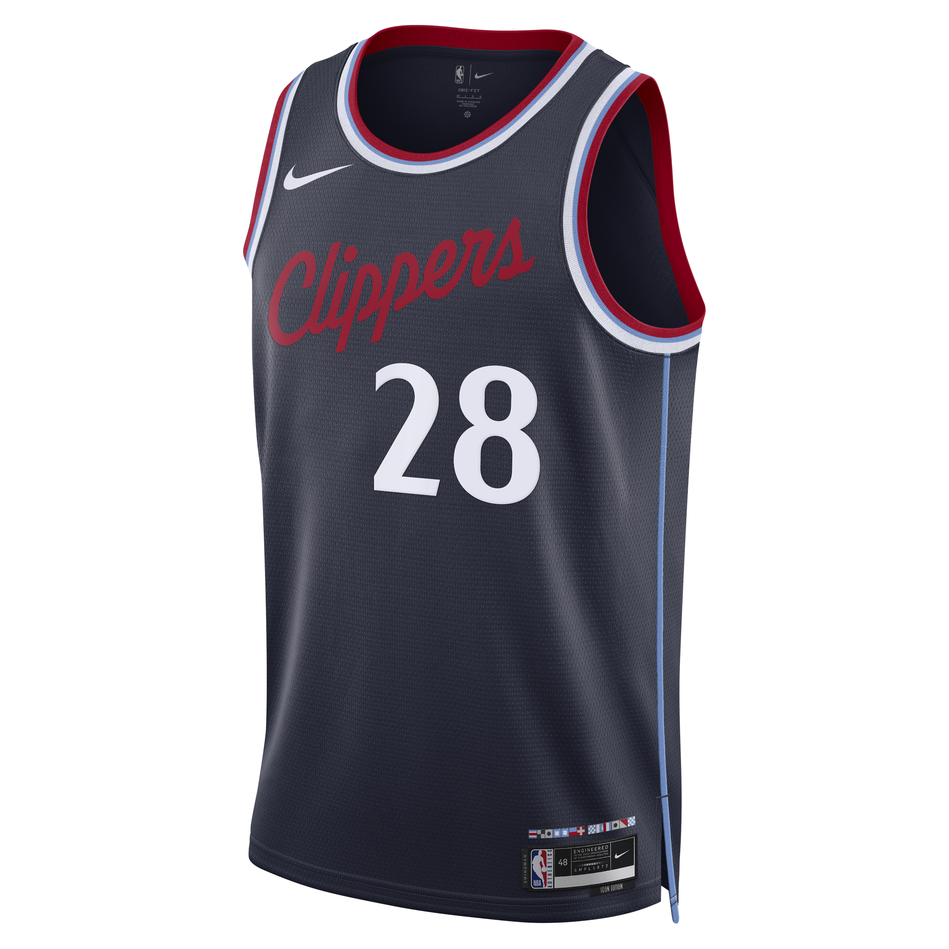 Los Angeles Clippers Nike Replica Icon Edition Swingman Jersey - Navy - Rui Hachimura - Unisex NBA Team Jersey Basketball Fan Apparel