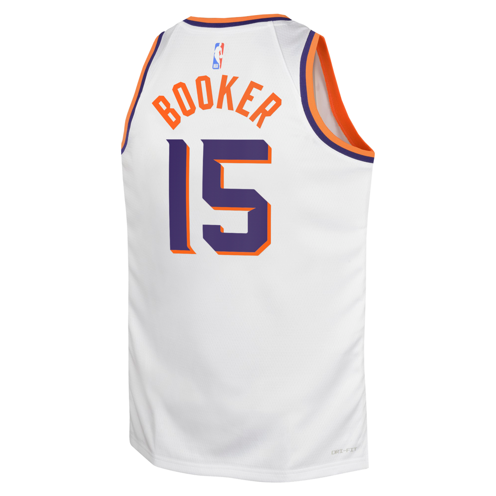 Phoenix Suns Nike Association Edition Swingman Jersey - White - Devin Booker - Youth NBA Team Jersey Basketball Fan Apparel