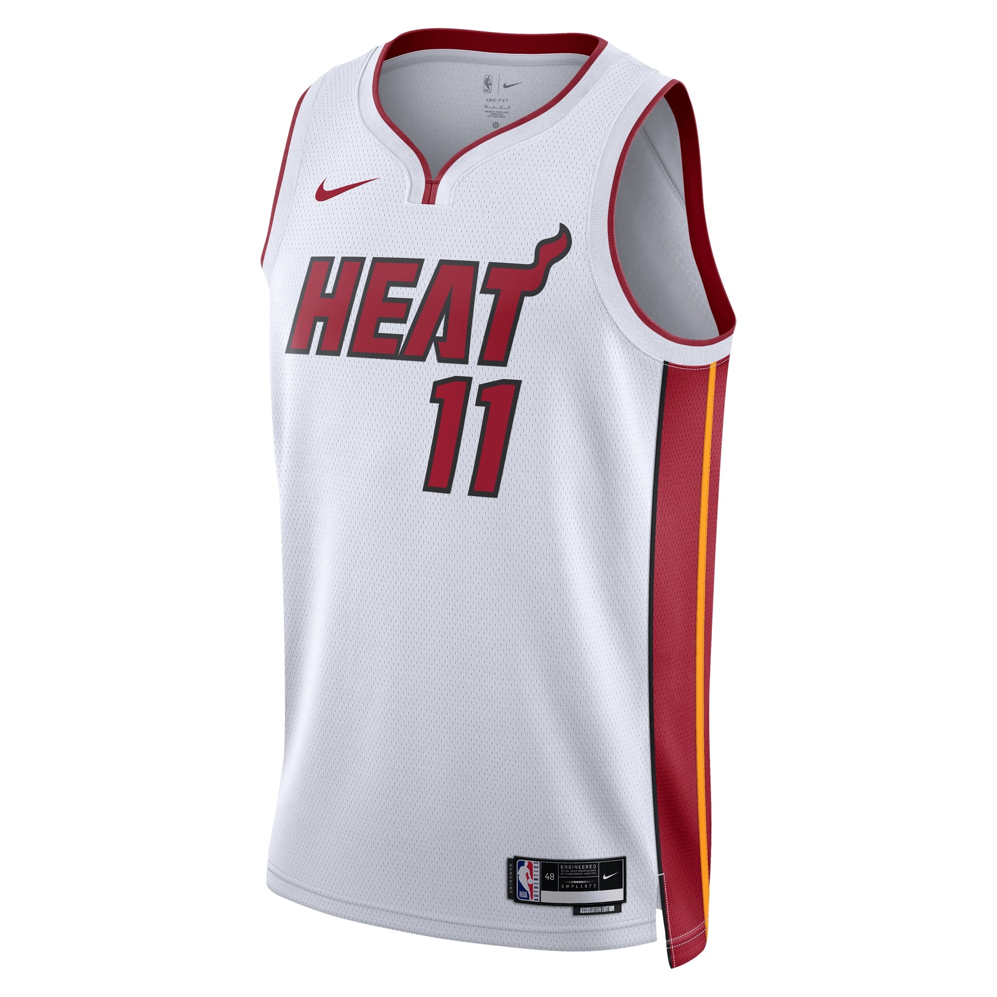 Miami Heat Nike Association Edition Swingman Jersey - White - Jaime Jaquez Jr. - Unisex NBA Team Jersey Basketball Fan Apparel