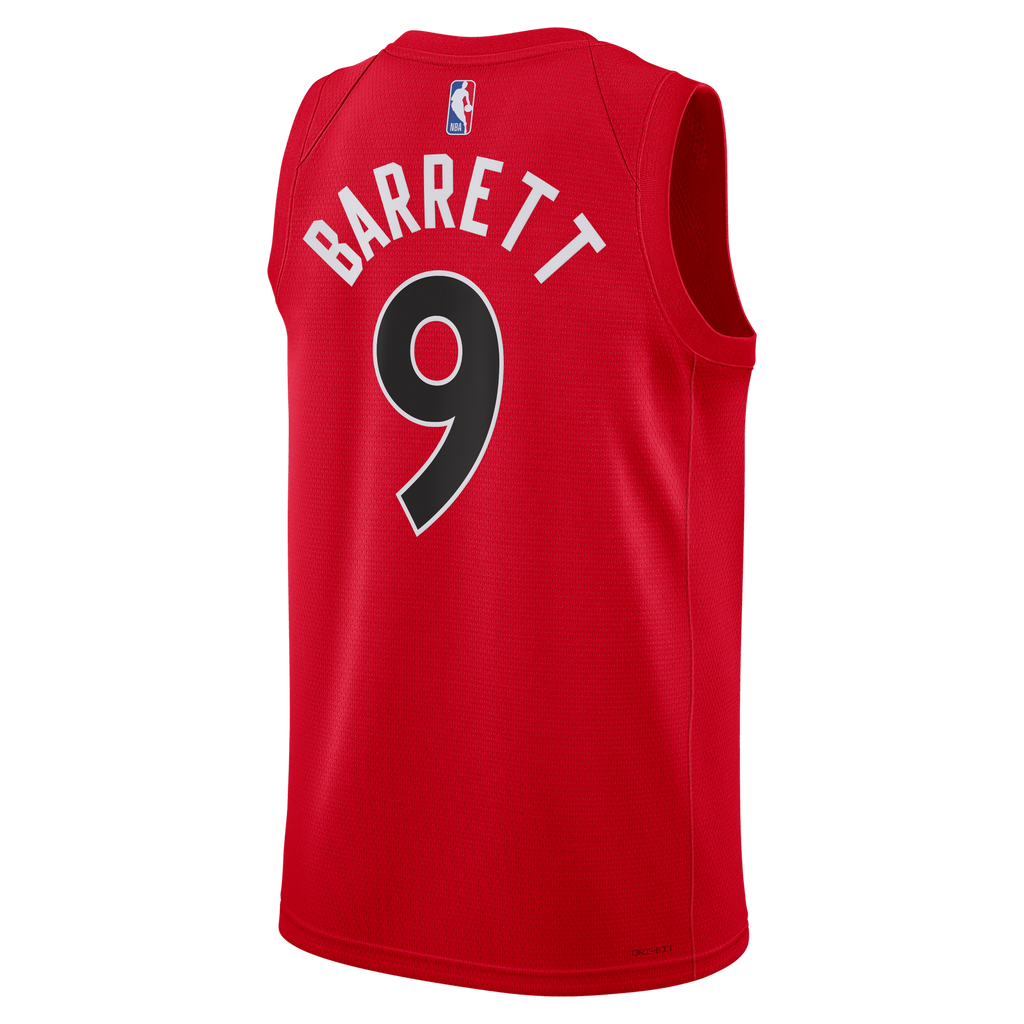 Toronto Raptors Nike Icon Edition Swingman Jersey - Red - RJ Barrett - Unisex NBA Team Jersey Basketball Fan Apparel