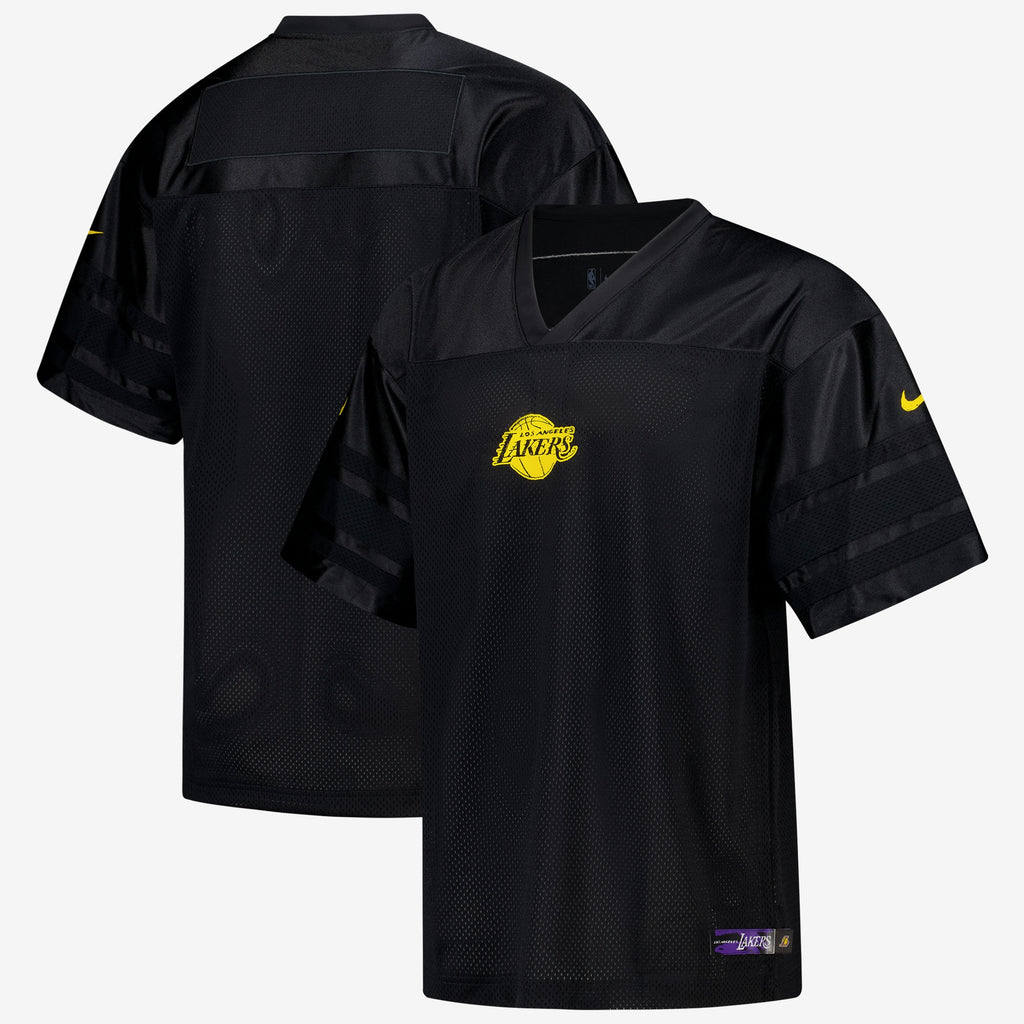 Los Angeles Lakers Nike Courtside Football Jersey - Black - Men's NBA Team Jersey Basketball Fan Apparel