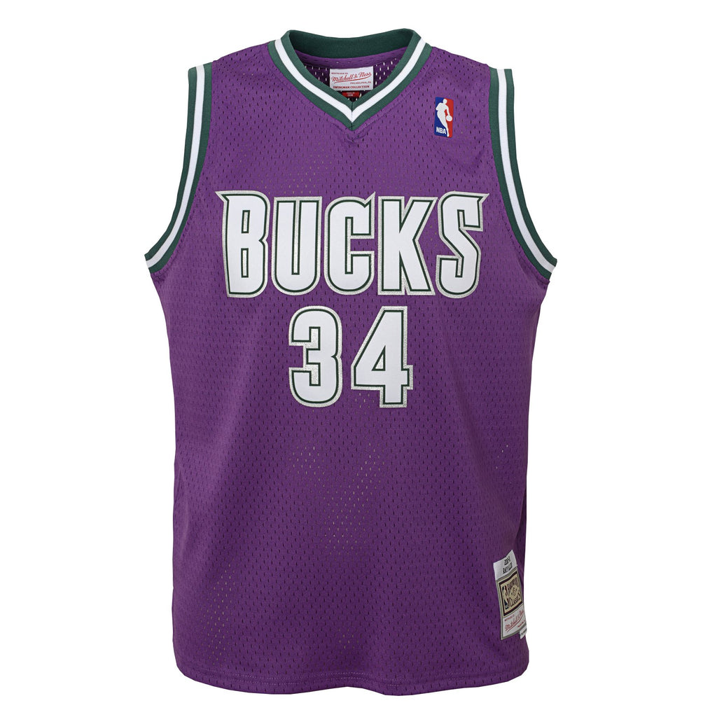 Milwaukee Bucks Ray Allen 1996-97 Hardwood Classics Swingman Jersey - Fir - Youth NBA Team Jersey Basketball Fan Apparel