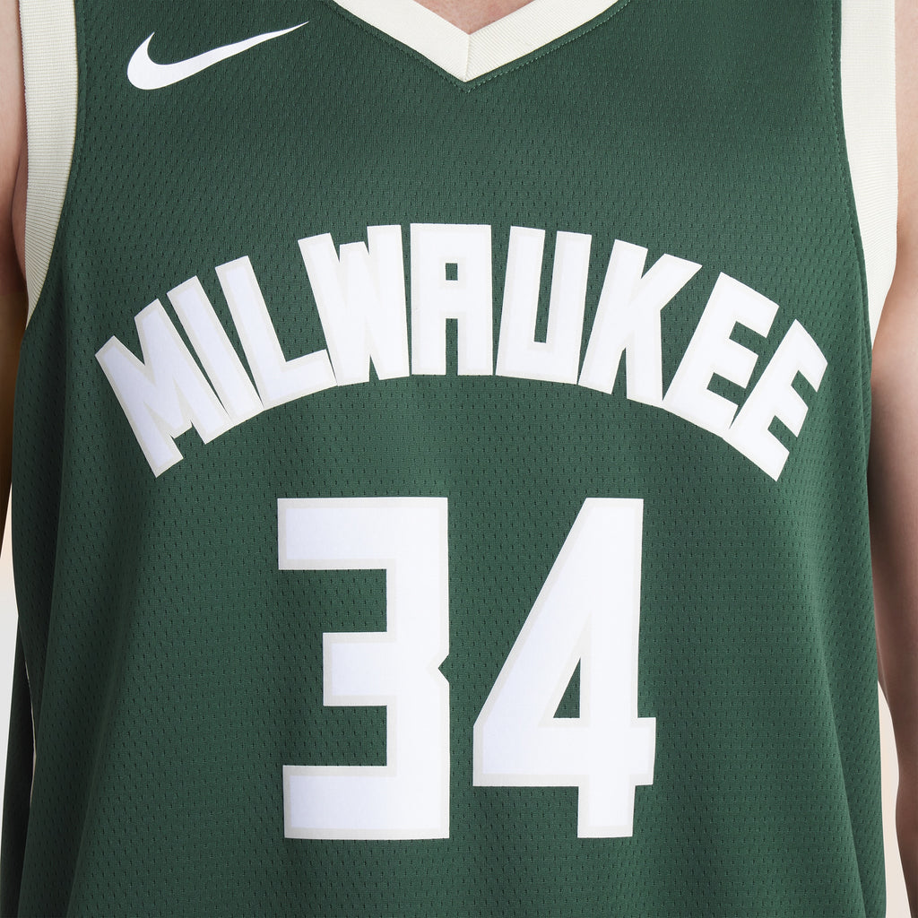 Milwaukee Bucks Giannis Antetokounmpo Nike Dri-Fit Swingman Jersey NBA Team Jersey Basketball Fan Apparel