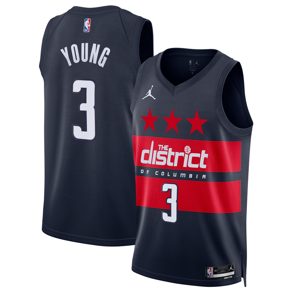 Washington Wizards Jordan Brand Statement Edition Swingman Jersey - Navy - Trae Young - Men's NBA Team Jersey Basketball Fan Apparel