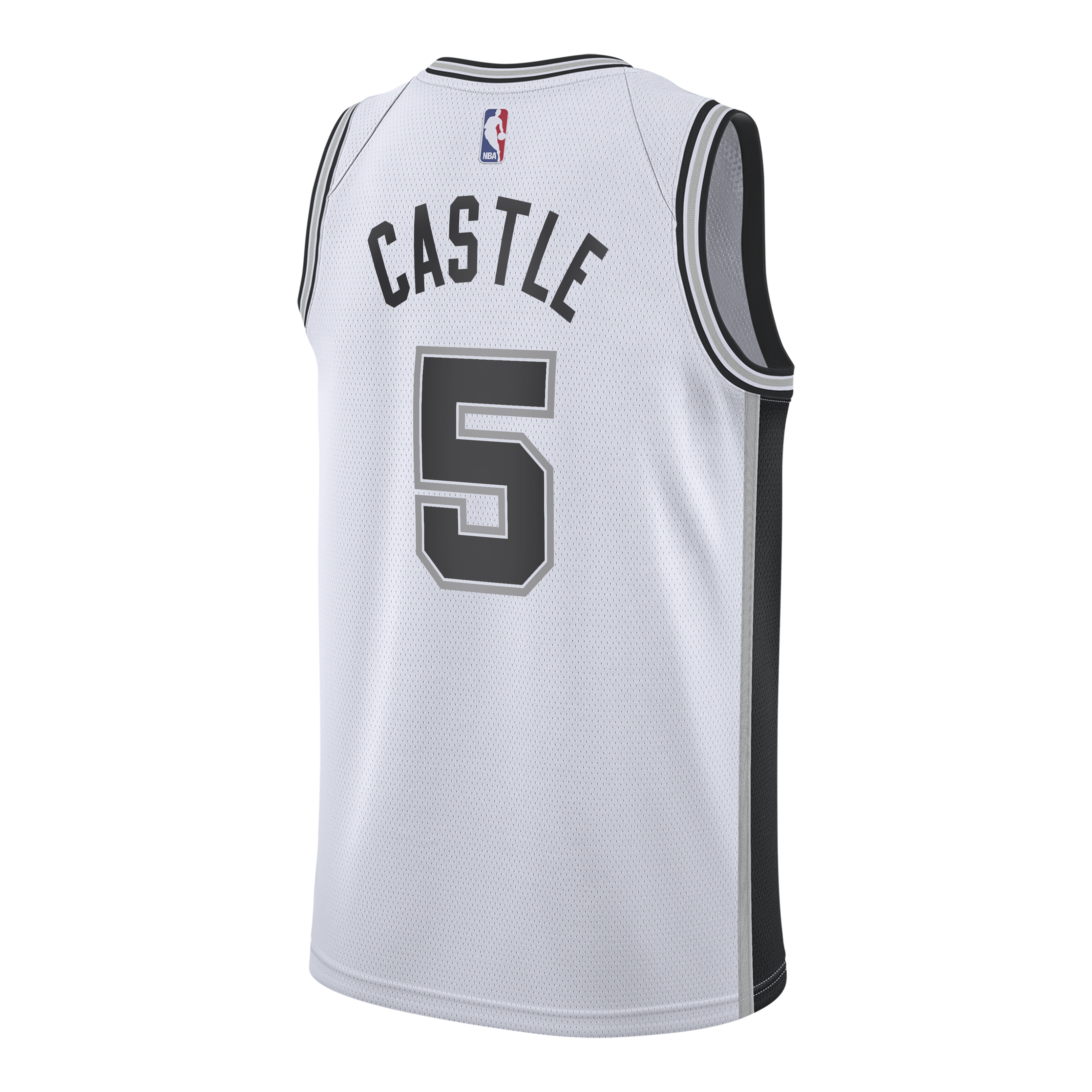 San Antonio Spurs Nike Association Edition Swingman Jersey - White - Stephon Castle - Youth NBA Team Jersey Basketball Fan Apparel