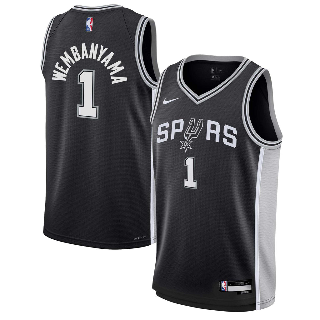 San Antonio Spurs Nike Icon Swingman Jersey - Victor Wembanyama - Youth NBA Team Jersey Basketball Fan Apparel