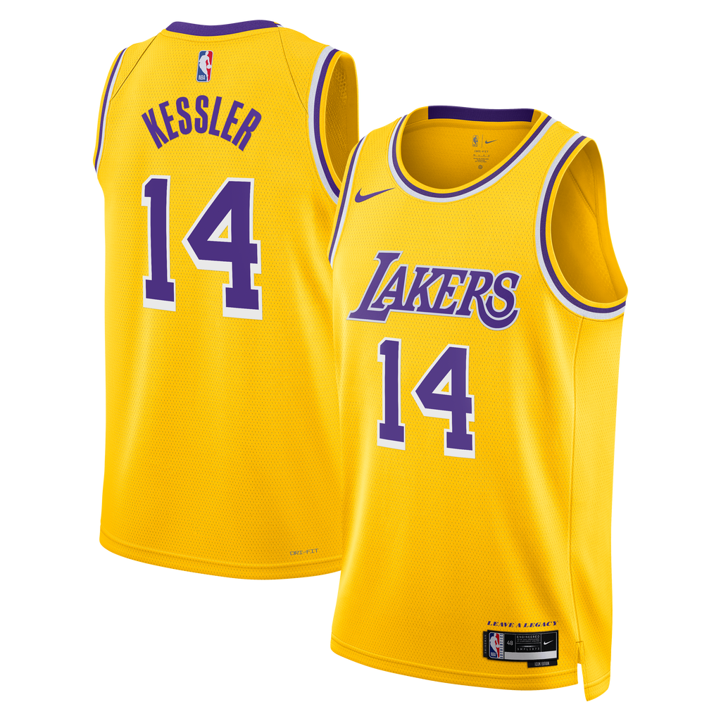 Los Angeles Lakers Nike Icon Edition Swingman Jersey - Gold - Walker Kessler - Unisex NBA Team Jersey Basketball Fan Apparel