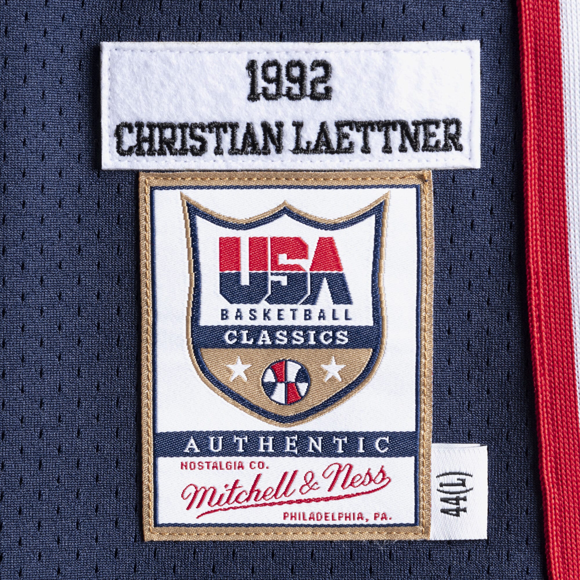 USA Basketball Mitchell & Ness Authentic Jersey Christian Laettner 1992 NBA Team Jersey Basketball Fan Apparel