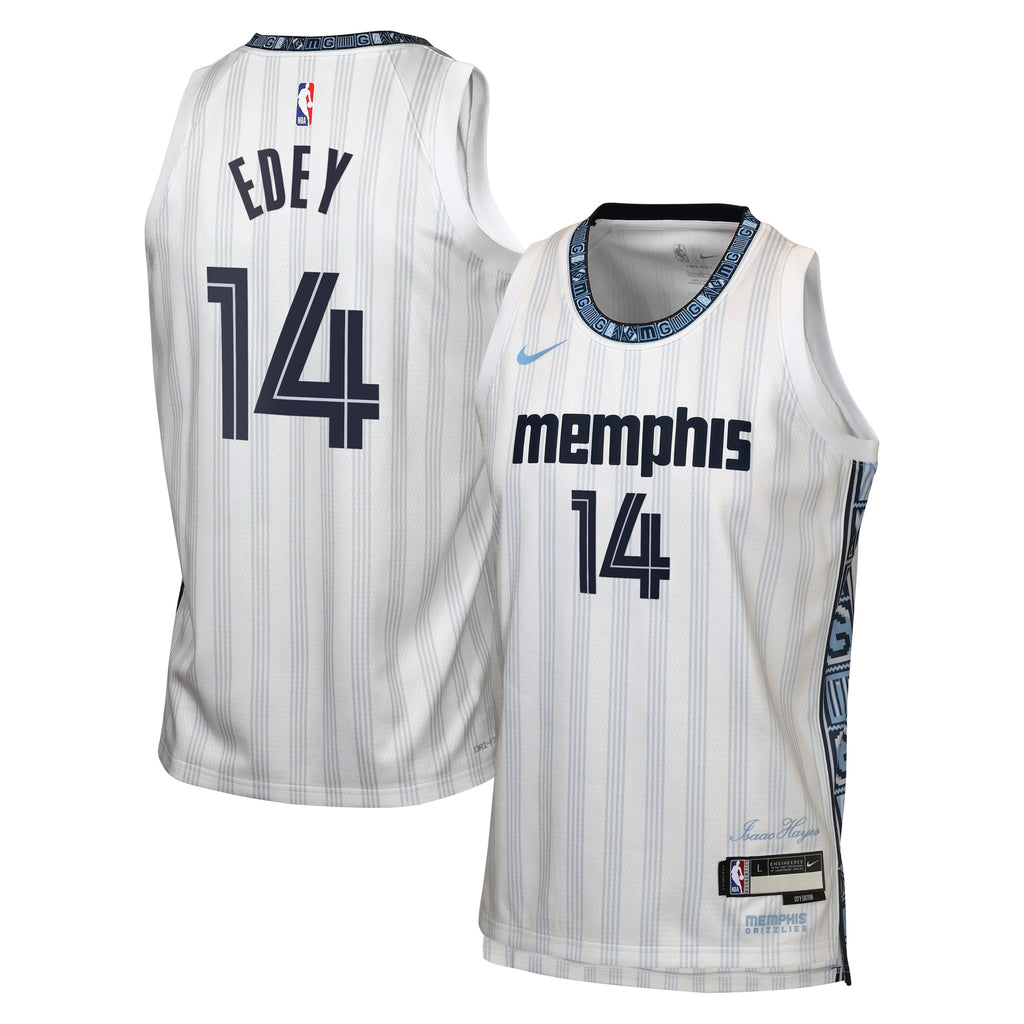 Memphis Grizzlies Nike 2025/26 City Edition Swingman Jersey - Gray - Zach Edey - Youth NBA Team Jersey Basketball Fan Apparel