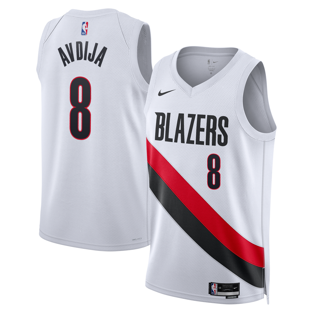 Portland Trail Blazers Nike Replica Association Edition Swingman Jersey - White - Deni Avdija - Unisex NBA Team Jersey Basketball Fan Apparel