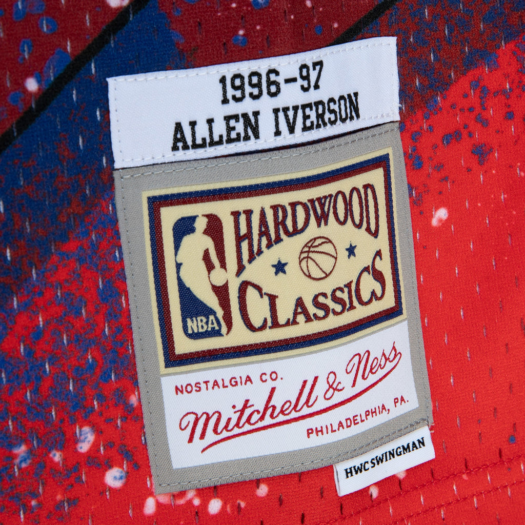 Philadelphia 76ers Mitchell & Ness Allen Iverson 1996 Hyper Hoops Swingman Jersey - Scarlet NBA Team Jersey Basketball Fan Apparel