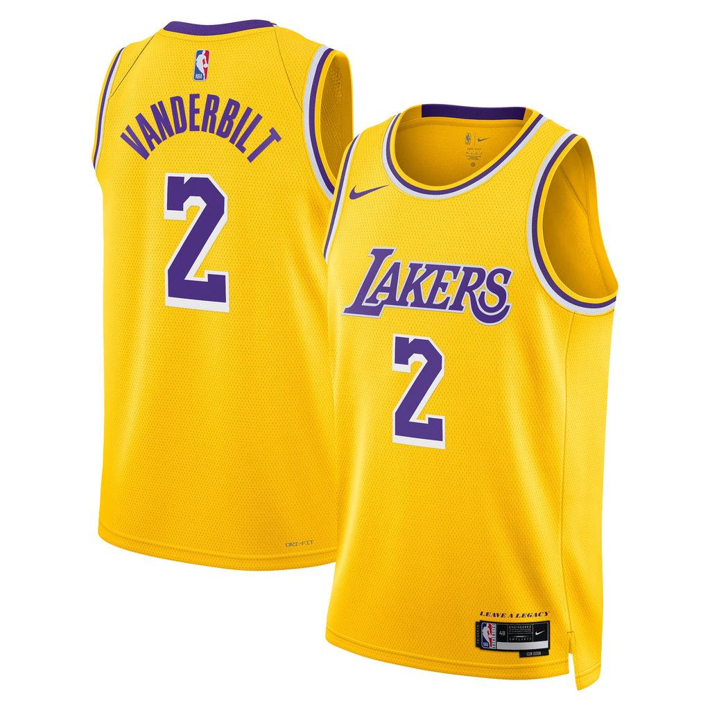 Los Angeles Lakers Nike Icon Edition Swingman Jersey - Gold - Jarred Vanderbilt - Youth NBA Team Jersey Basketball Fan Apparel