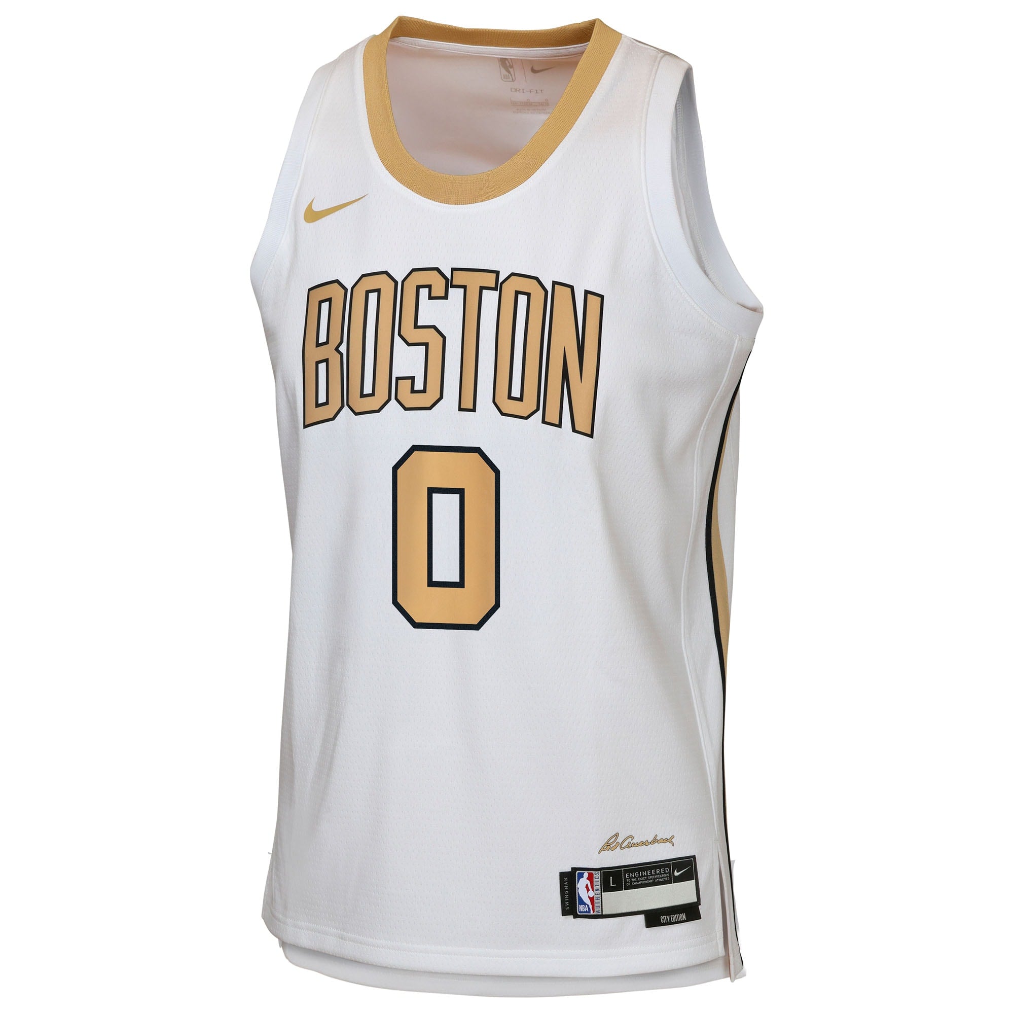 Boston Celtics Nike 2025/26 City Edition Swingman Jersey - White - Jayson Tatum - Youth NBA Team Jersey Basketball Fan Apparel