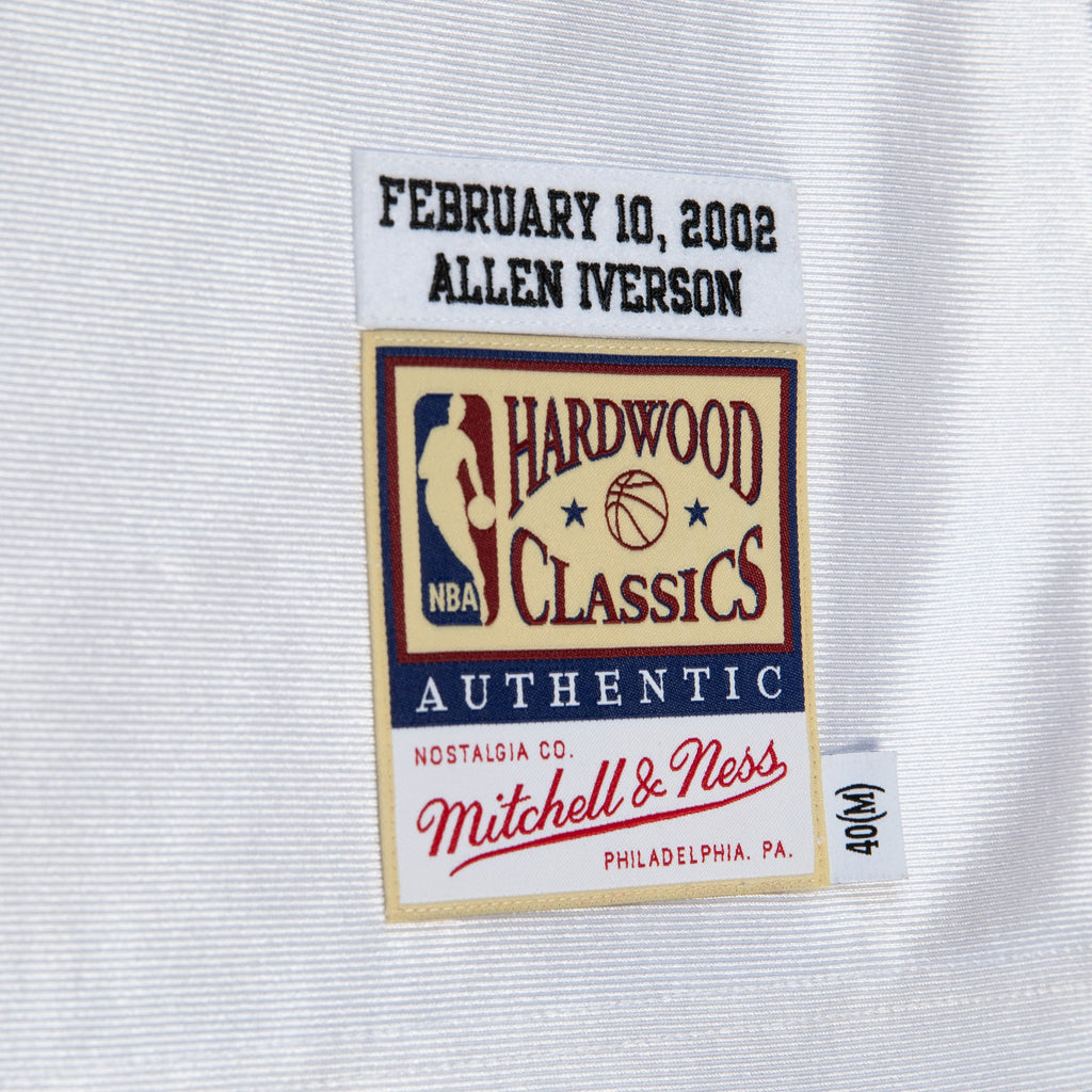 Philadelphia 76ers Mitchell & Ness Allen Iverson 2002 All-Star East Authentic Jersey - White NBA Team Jersey Basketball Fan Apparel