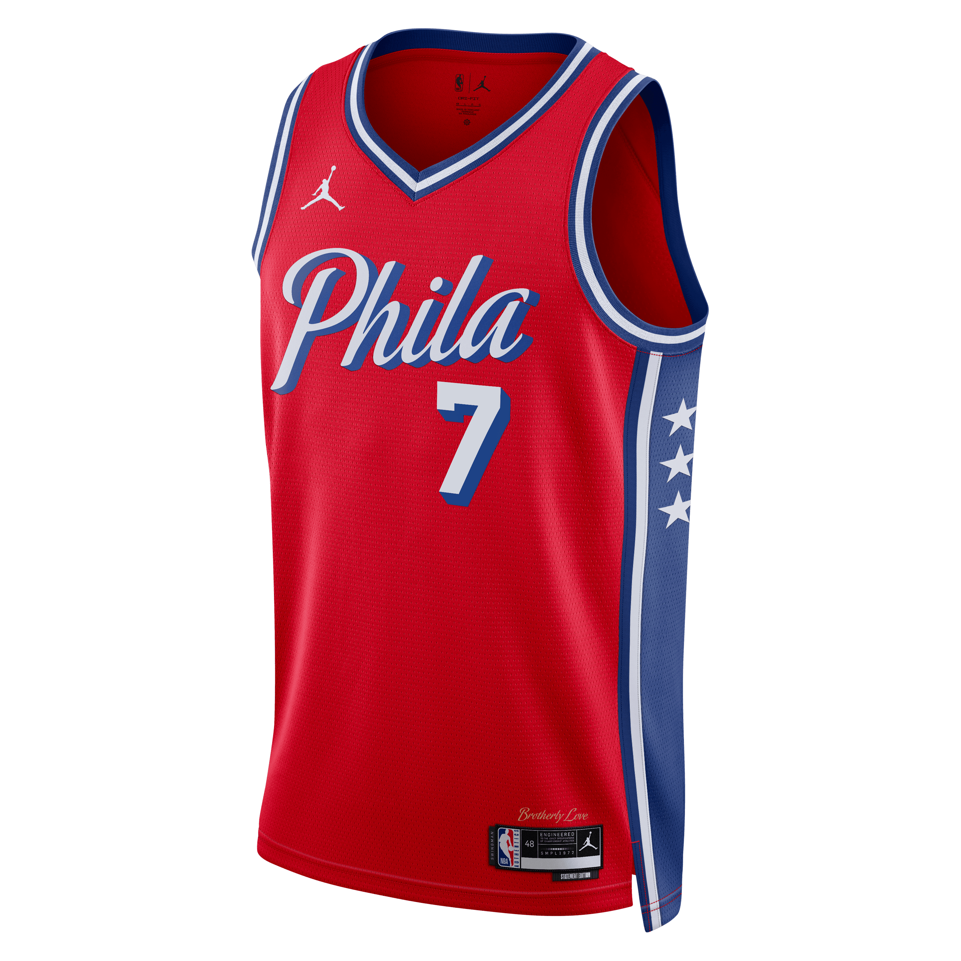 hiladelphia 76ers Jordan Brand Statement Edition Swingman Jersey - Red - Jaylen Brown - Unisex NBA Team Jersey Basketball Fan Apparel