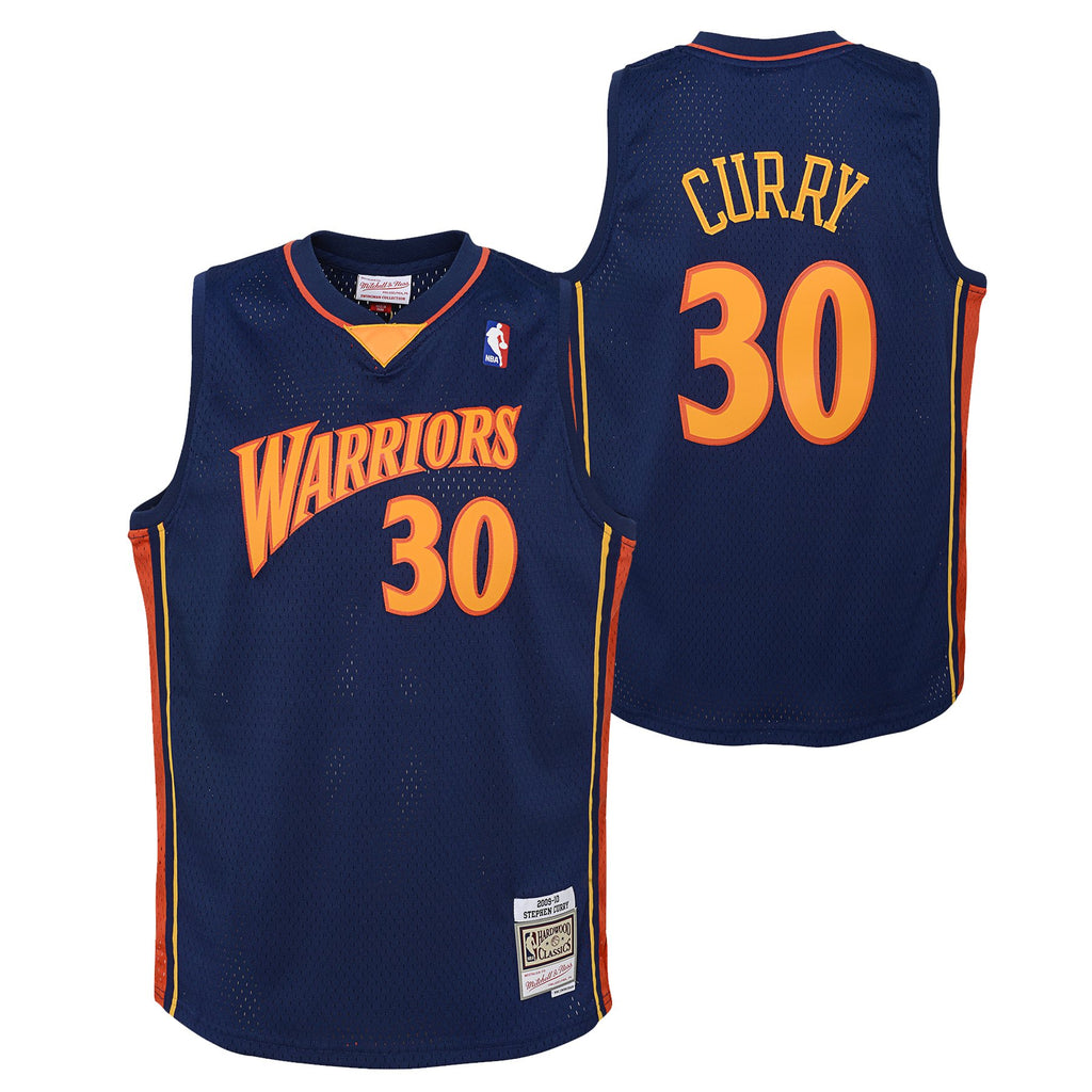 Golden State Warriors Stephen Curry Road Hardwood Classics Jersey - Youth NBA Team Jersey Basketball Fan Apparel