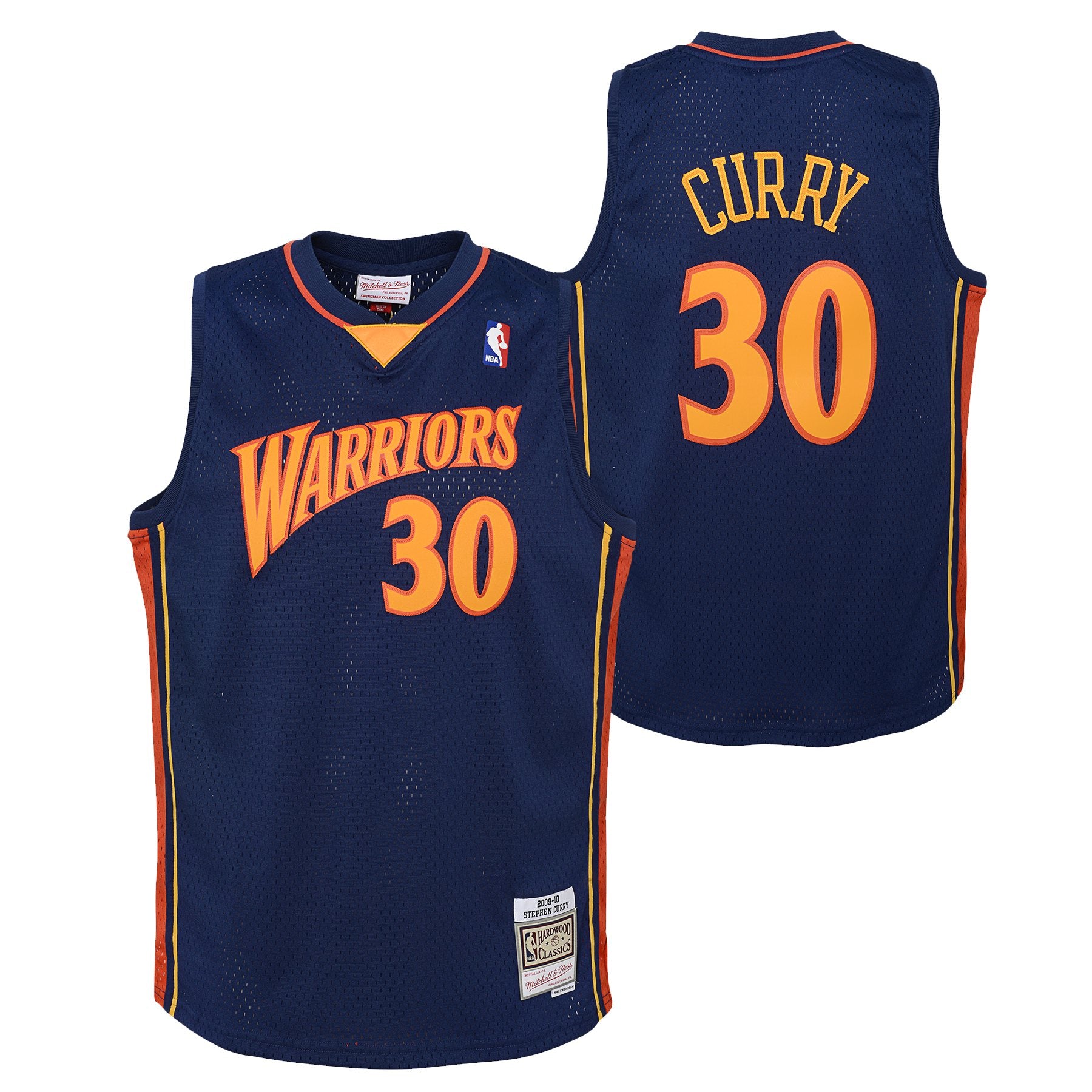 Golden State Warriors Stephen Curry Road Hardwood Classics Jersey - Youth NBA Team Jersey Basketball Fan Apparel