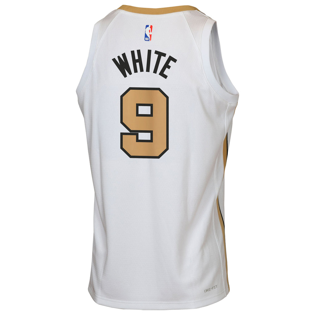 Boston Celtics Nike 2025/26 City Edition Swingman Jersey - White - Derrick White - Youth NBA Team Jersey Basketball Fan Apparel