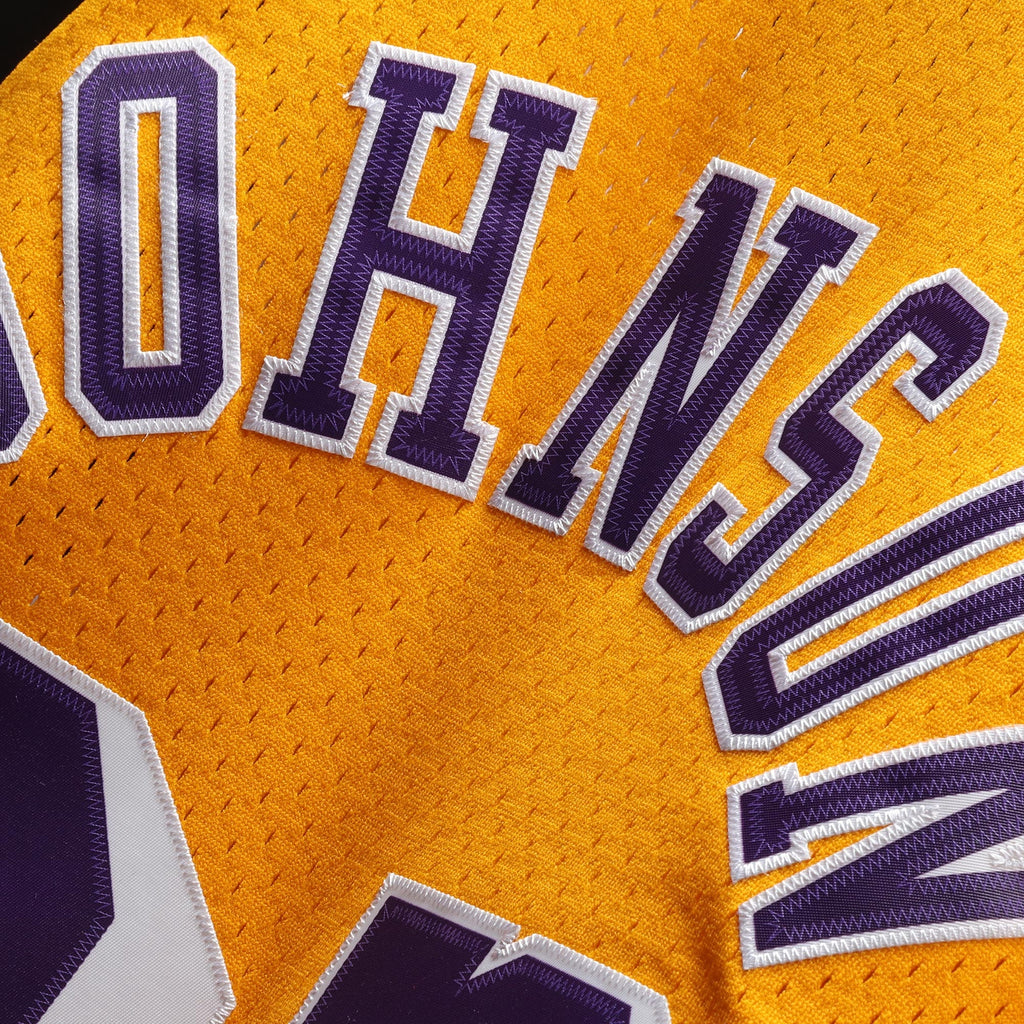 Los Angeles Lakers Mitchell & Ness Magic Johnson 1984-85 Hardwood Classics Swingman Jersey - Gold - Men's NBA Team Jersey Basketball Fan Apparel