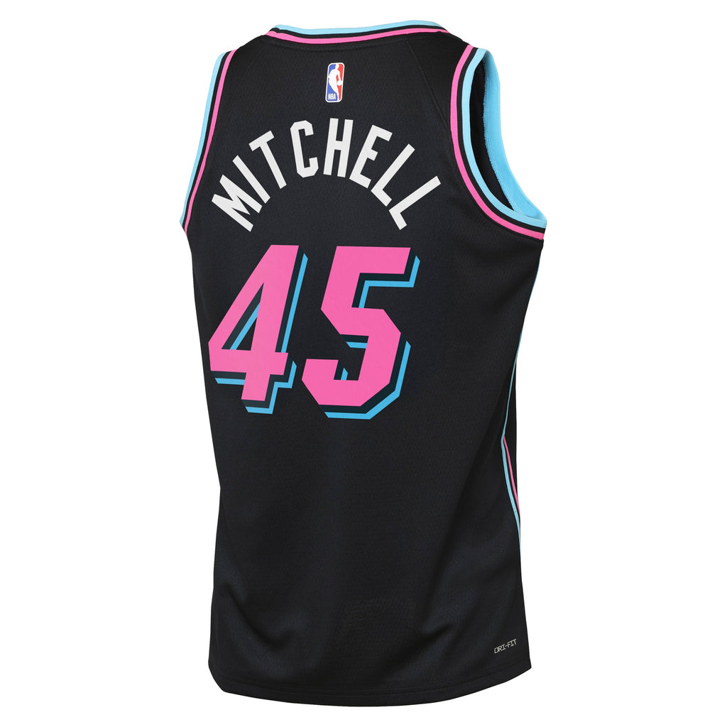 Miami Heat Nike 2025/26 City Edition Swingman Jersey - Black - Davion Mitchell - Youth NBA Team Jersey Basketball Fan Apparel