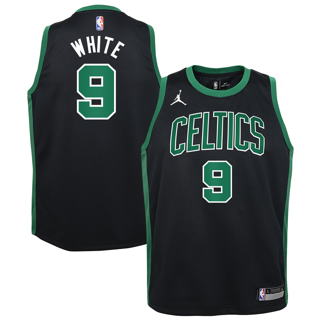 Boston Celtics Jordan Brand Statement Edition Swingman Jersey - Black - Derrick White - Youth NBA Team Jersey Basketball Fan Apparel
